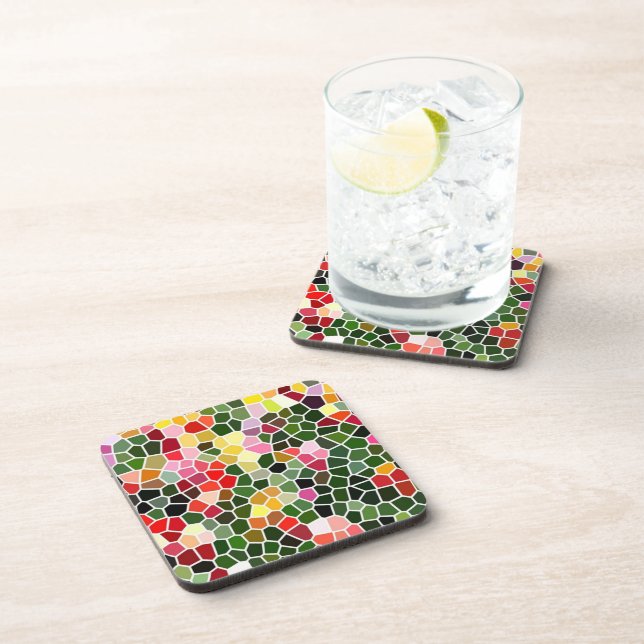 Colorful Mosaic Pattern Coaster (Right Side)