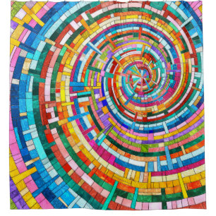 Colorful Mosaic Spiral