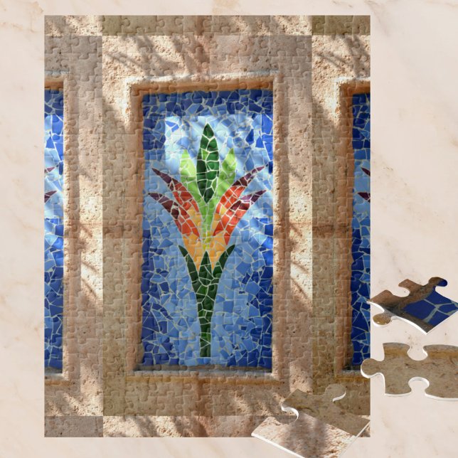 Colorful Mosaic Tile Lily Jigsaw Puzzle (Creator Uploaded)