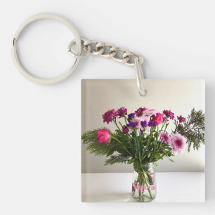 Colorful Mother’s Day Mama Bouquet+ Custom Option Keychain