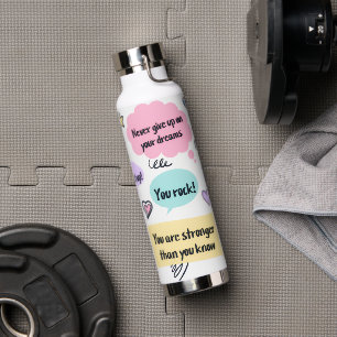 Colorful Motivational Quotes Water Bottle