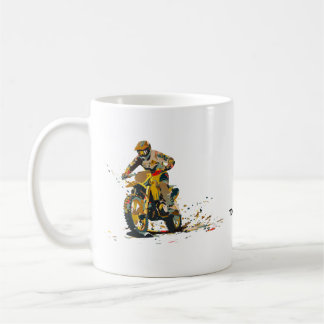 Colorful Motorcycle Dirt Bike Rider Coffee Mug