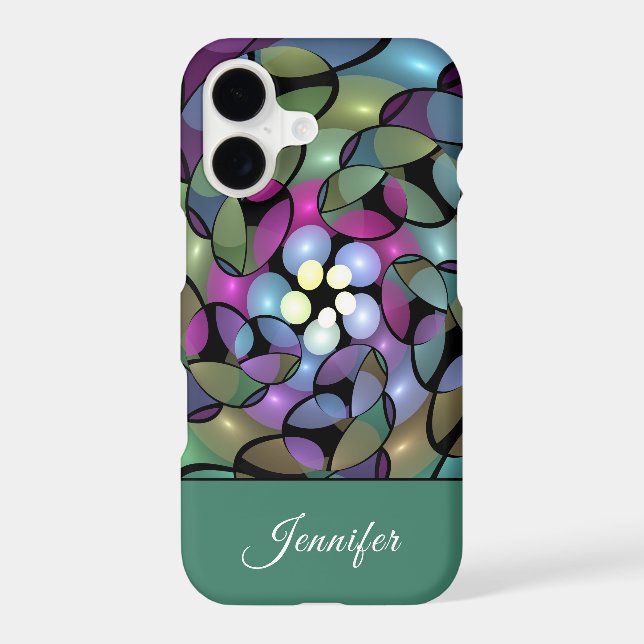 Colorful Movements Abstract Trippy Fractal Name (Back)