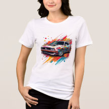 Colorful Muscle Car Pop Art Classic Retro Design