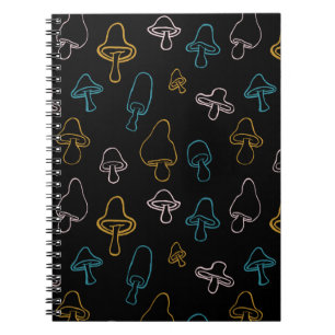 Colorful Mushroom Pattern Notebook