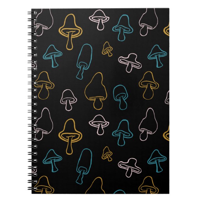 Colorful Mushroom Pattern  Notebook (Front)