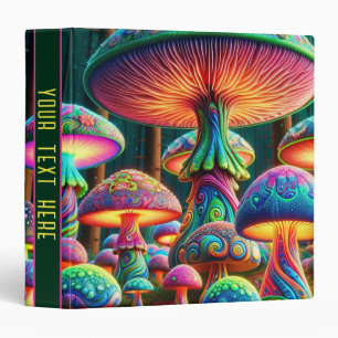 Colorful Mushrooms Fantasy  Binder
