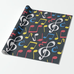 Colorful music note Pattern musician musical Wrapping Paper
