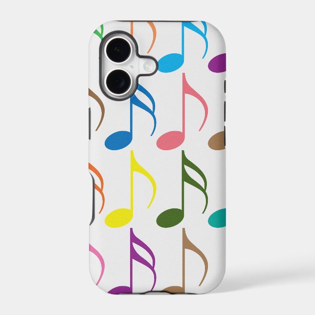 Colorful musical notes pattern (Back)