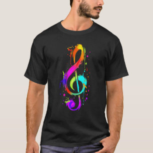 Colorful Musician Hippie Clef T-Shirt