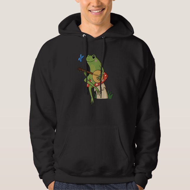 Colorful Mycology Mushrooms frog And Mushroom coll Hoodie (Front)