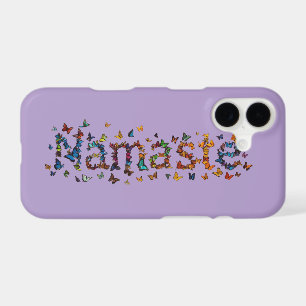 Colorful Namaste Butterflies - Lavender Cell Phone