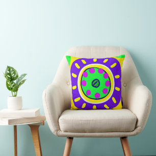 Colorful Nature's Palette Pattern Throw Pillow
