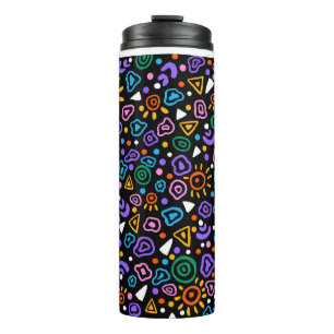 Colorful Neon Abstract Thermal Tumbler