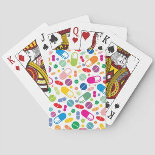 Colorful Neon Drug Pattern Playing Cards