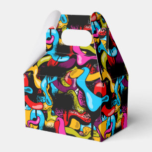 Colorful Neon Graffiti Hip Hop Street Art Favor Box