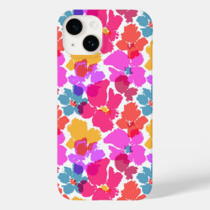 Colorful Neon Modern Flower Pattern Case-Mate iPhone 14 Case