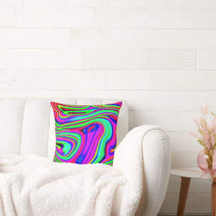 Colorful Neon Patterns. Buy Now Throw Pillow