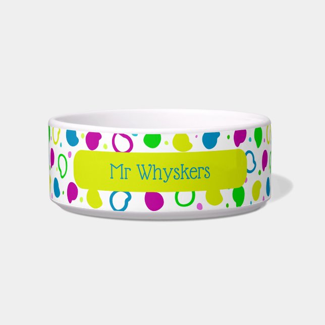 Colorful neon retro pattern bowl (Front)