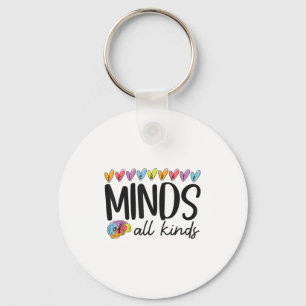 Colorful Neurodiversity Autism Celebrate Minds Of  Keychain