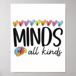 Colorful Neurodiversity Autism Celebrate Minds Of  Poster