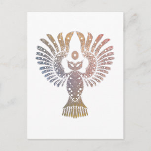 Colorful Nightowl Tattoo Postcard