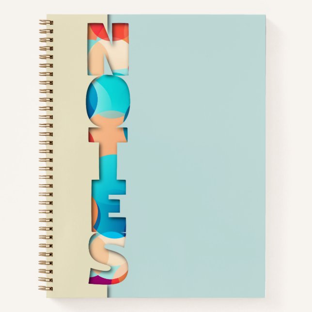 Colorful note text notebook (Front)