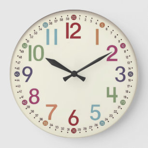 Colorful Numbered Round Acrylic Wall Clock