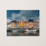Colorful Nyhavn Waterfront Copenhagen Denmark Jigsaw Puzzle<br><div class="desc">This stunning city themed jigsaw puzzle features the beautiful canal waterfront of Nyhavn in Denmark. #nyhavn #jigsawpuzzle #stockingstuffers #games</div>