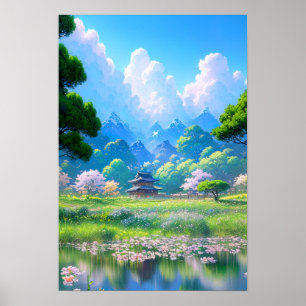 Colorful Oasis Poster