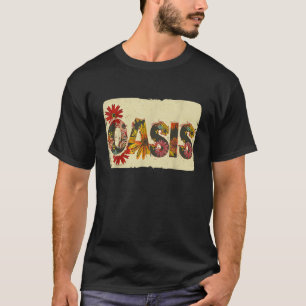 Colorful Oasis Statement with Flowers T-Shirt