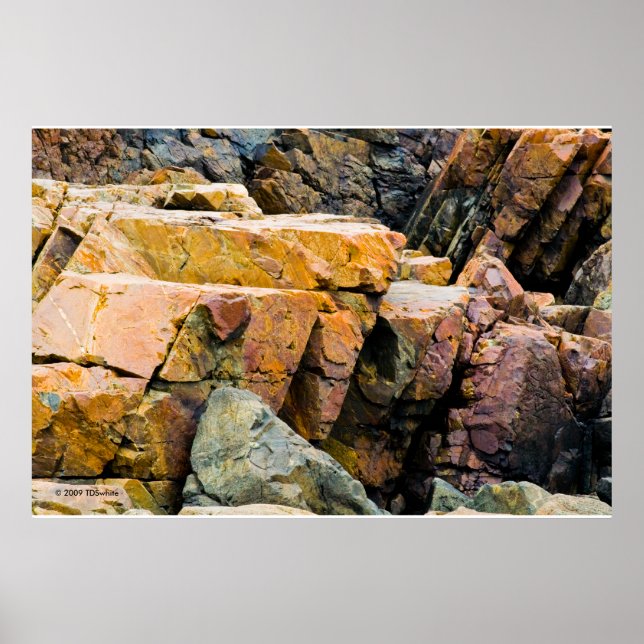 Colorful Ocean Rocks Print (Front)