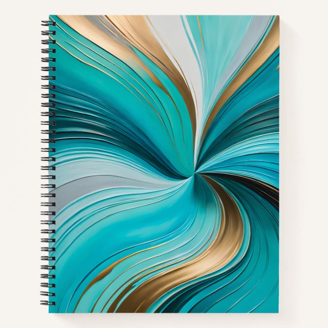 Colorful Oil Paint Art Spiral Notebook (Front)