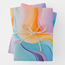 Colorful Oil Paint Art Wrapping Paper Sheets