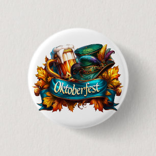 Colorful Oktoberfest 1 Inch Round Button