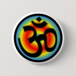 Colorful_Om 2 Inch Round Button
