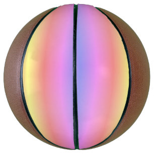 Colorful Ombre Pink Purple Fade Basketball