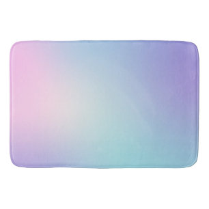 Colorful ombre with pink and blue tones shower cur bath mat