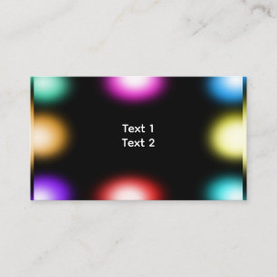 Colorful Orbs on Black Business Card
