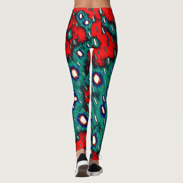 Colorful Organic Pattern Leggings (Back)