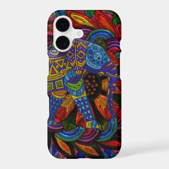 Colorful Ornate Elephant and Mandala (Back)