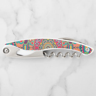 Colorful Ornate Kaleidoscope Mandala Pattern Corkscrew