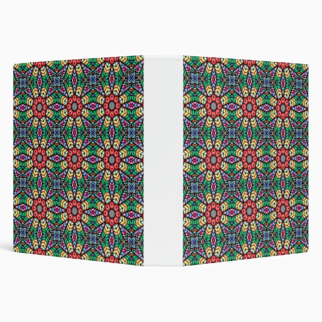 Colorful Ornate Kaleidoscope Pattern Binder (Background)