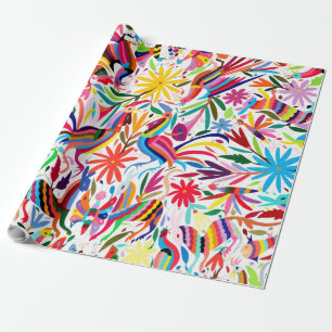 Colorful Otomi Print Wrapping Paper