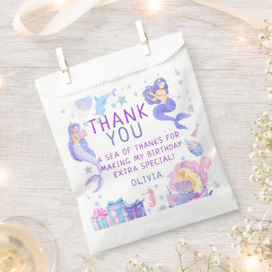 Colorful Our Little Mermaid All Ages Birthday Favour Bag