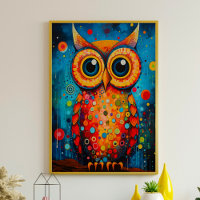 Colorful Owl Decoupage