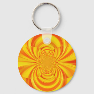 COLORFUL PAINT RAINBOW SWIRL KEYCHAIN