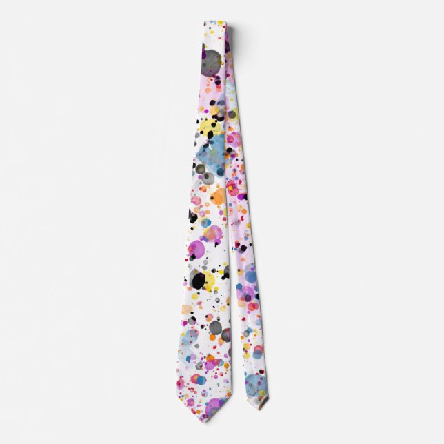 Colorful Paint Splatter Tie (Front)