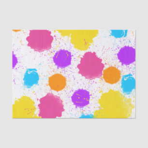 Colorful Paint Splatters  Tissue Paper