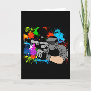 Colorful Paintball Motif Card